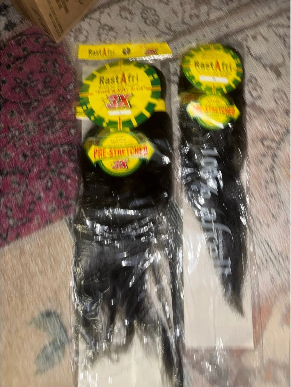 Hair bundle African ebony lot of 2 prestretched